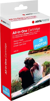 Immagine prodotto di Cartuccia AgfaPhoto - 53 x 86 mm 20 fogli di cartoline fotografiche