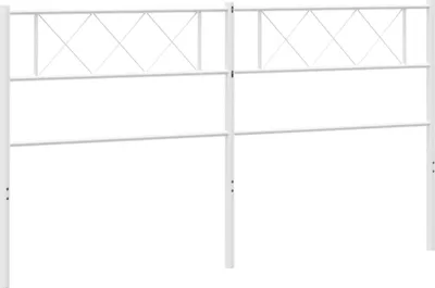 Produktbild von vidaXL Ersatz-Kopfteil Metall Weiß 200 cm