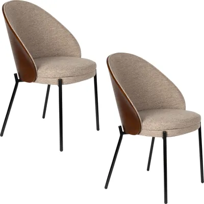 Produktbild von Dutchbone Rodin Esszimmerstuhl Beige - 2 er Set