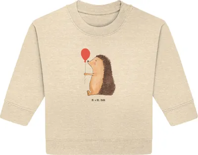 Produktbild von Mr. & Mrs. Panda Organic Baby Pullover Igel Luftballon 6. - 12. Monat - Natural Raw - Geschenk, Happy Birthday, Glückwunsch, Herzlichen, Lustige Sprüche, Ballon, Bullover