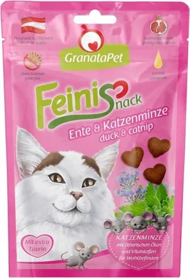 Produktbild von GranataPet Feinis Katzensnack Ente & Katzenminze 50g