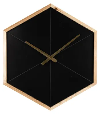 Productafbeelding van Clayre & Eef wandklok, 50 cm, zwart, bruin, hout