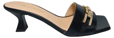 Image de Chaussures Baldinini, modèle D5F106P5NAPP0000. Chaussures pour femme, en cuir nappa, couleur noire