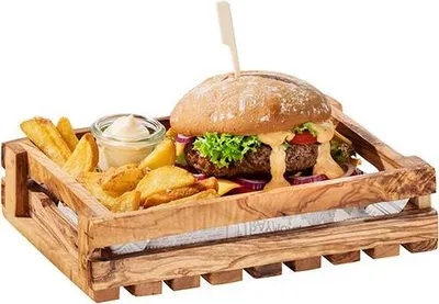 Produktbild von APS 1017 Table Caddy OLIVE, 25 x 18 cm, Höhe 6 cm, Olivenholz, naturbedingte Abweichung in Form, Maserung und Größe
