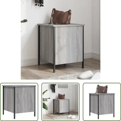 Obrázek produktu pro The Living Store Lavice s úložným prostorem Grey Sonoma 40x42,5x50 cm Materiál na bázi dřeva