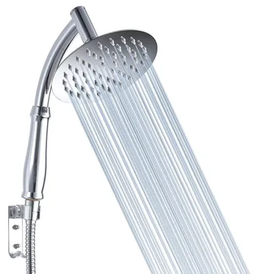 Obrázok produktu pre Sprchová hlavica s ručnou sprchovou hubicou, priemer 15 cm, nerezová oceľ, chrómovaná