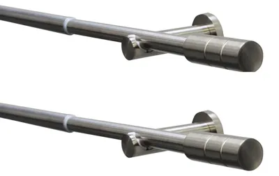 Immagine prodotto di GARDINIA, asta per tende Kreta, set da 2 pezzi, completo di accessori per il montaggio