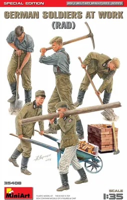 Immagine prodotto di MiniArt 1:35 Fig. Soldati tedeschi al lavoro (5)SE