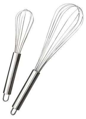Obrázek produktu pro 26 cm robustní ocelová kuchyňská metla a šlehač ve stříbrné barvě, 1 ks, lze prát v myčce