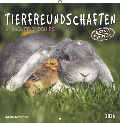 Productafbeelding van Vriendschap met dieren - Brochurekalanders, formaat 30x30 cm
