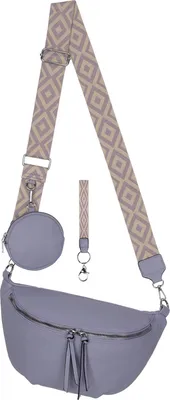 Produktbild von Bauchtasche Crossbody-Bag Umhängetasche Kunstleder Italy-Design PURPLE (53046)