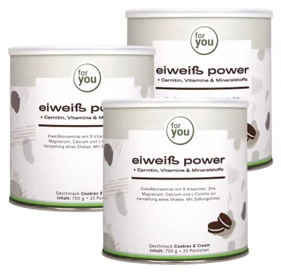 Produktbild von for you power Eiweiß Dreierpack