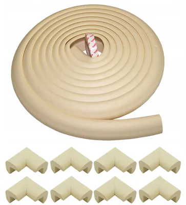 Produktbild von Remikon Schaumstoff-Kantenschutz 5m Creme + 8 Ecken