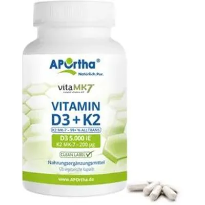 Produktbild von Vitamin D3 5.000 I.E. 125 μg+Vit.K2 Vitamk7 200 μg 120 St