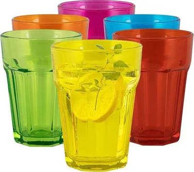 Produktbild von Famanu Trinkgläser Set 6er Bunt - 370 ml