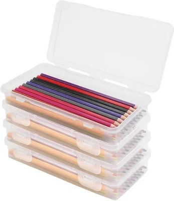Produktbild von Vierviertel-Satz-Kunststoff-Tasche mit Schnappverschluss, für Arbeitsbedarf, Lernunterlagen, Haushalt, Kreativzubehör und Zeichenwerkzeuge.