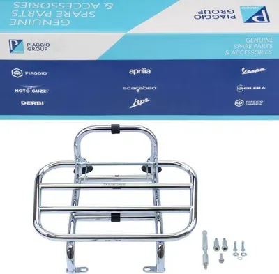 Produktbild von Original Piaggio Vespa LX LXV S Gepäckträger 672082 vorne, chrom