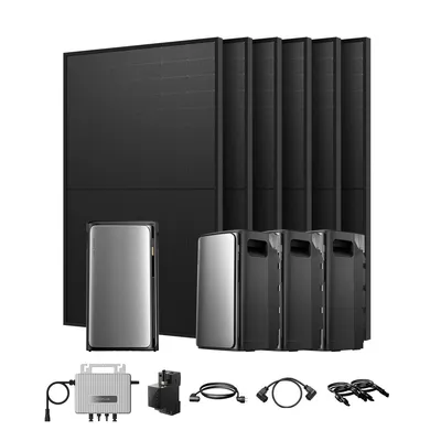 Produktbild von Balkonkraftwerk mit Speicher 7680Wh, EcoFlow Stream Ultra mit 3x Stream AC Pro und 6x  450W Solarmodule und STREAM Mikro-Wechselrichter 800W