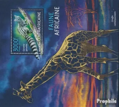 Produktbild von Briefmarken Zentralafrikanische Republik 2013 Mi Block 1102 (kompl. Ausgabe) postfrisch Fauna