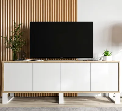 Zdjęcie produktu dla Szafka RTV NILA 8 150 dąb wotan/biały mat