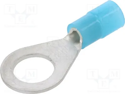Image de 10 cosses à sertir pour câble, modèle M8, diamètre : 8,4 mm, connexion de serrage de 1 à 2,5 mm², isolées, référence FNGS8-2.5, isolant