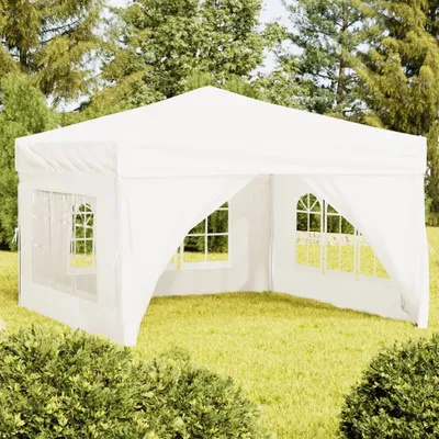 Produktbild von Maison Exclusive - Partyzelt Faltbar mit Seitenwänden Weiß 3x3 m