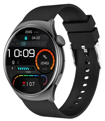Image de Synerfit Montre connectée Amnésia AMOLED 1,43" - appels Bluetooth, cardio, 10 j - Silicone Noir