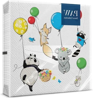 Produktbild von Papierservietten 33x33cm 3-lagig Kindergeburtstag Dekoration