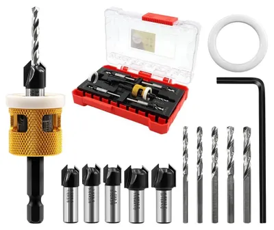 Produktbild von Senkkopfbits Set mit Tiefenstopp und Hartmetallspitze