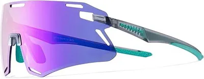 Immagine prodotto di Occhiali da ciclismo ROCKBROS con montatura in TR90, polarizzati, da sport, per uomo e donna, MTB, bici da corsa, corsa, pesca, antivento, sabbia, verde, viola