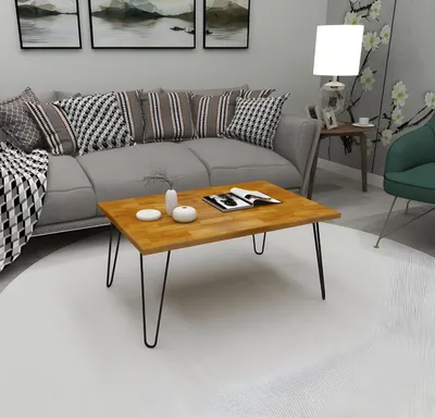 Immagine prodotto di Robusto tavolo da divano marrone tavolini da salotto di design mobili in legno