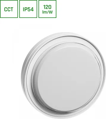 Productafbeelding van Spectrum LED Wandlamp/Plafondlamp/Buitenlamp, Pastilo, wit, Ø 22,1 cm, IP54, 15W, 1800 lm, CCT 2700/4000/6000K