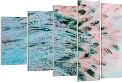 Produktbild von Bild auf Leinwand - Leinwandbild - Federn Federn Vogel - 150x100cm - Wand Bild - Wanddeko - Leinwanddruck - Bilder - Kunstdruck - Wanddekoration - Leinwand bilder - Wandkunst - EG150x100-3742