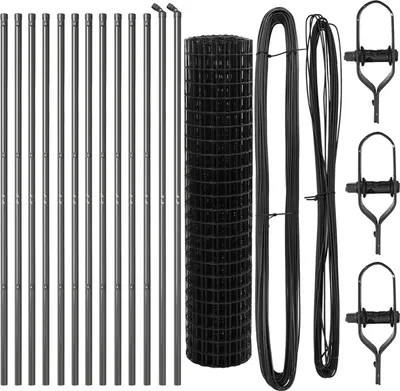 Produktbild von Möbel Euro Zaun mit 13 Pfosten 1x25 m Verzinkter Stahl Grau - Metallzäune 3350404