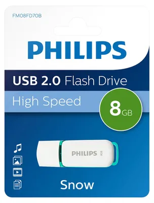 Produktbild von Philips USB-Stick 8 GB USB 2.0 Snow Edition Leserate bis 21 MB/s