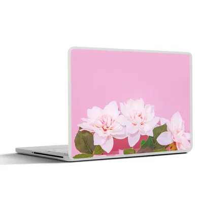 Produktbild von MuchoWow® Laptop Aufkleber Sticker Cover Blüte - Sommer - Rosa 25x18 cm - Laptop-Deko
