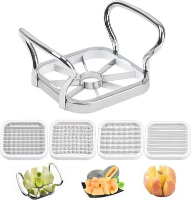 Immagine prodotto di Taglia-verdure multifunzionale 5 in 1 - Tagliaverdure in acciaio per frutta e verdura