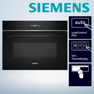 Produktbild von Siemens CE732GXB1, iQ700, Einbau-Mikrowelle, 60 x 45 cm, Schwarz, Edelstahl