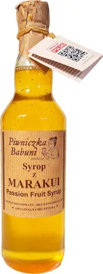 SYROP OWOCOWY Z MARAKUI 500ML PIWNICZKA BABUNI
