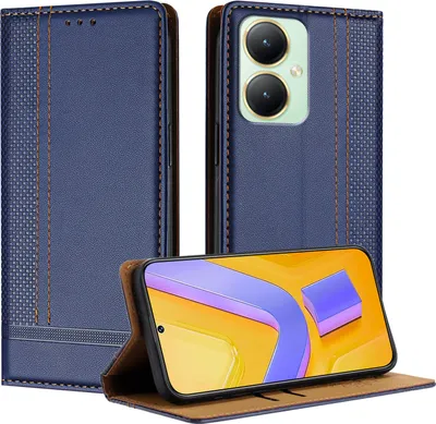Obrázek produktu pro Pouzdro na mobilní telefon pro Vivo Y27 4G Leather Flip Flip Cover with stand function Blue