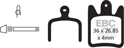 Zdjęcie produktu dla CFA469R - Klocki hamulcowe rowerowe (organiczne wyczynowe) EBC Brakes