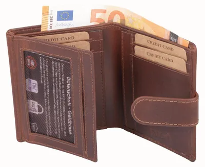 Produktbild von Kreditkartenhülle braun – GlücksNugget mit 7 Kartenfächern