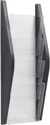 Produktbild von Prospekthalter H540xB220xT80mm DIN A5 hoch schwarz
