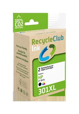 Produktbild von RecycleClub ersetzt HP 301 XL Doppelpack (2) - black+color