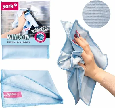 Image de York, Chiffon microfibre pour le nettoyage des vitres 30 x 30 cm, 1 pc