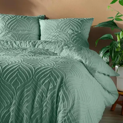 Image de Parure de lit - PROMO LINGE - Heltie - Microfibre - 260x240cm - Vert