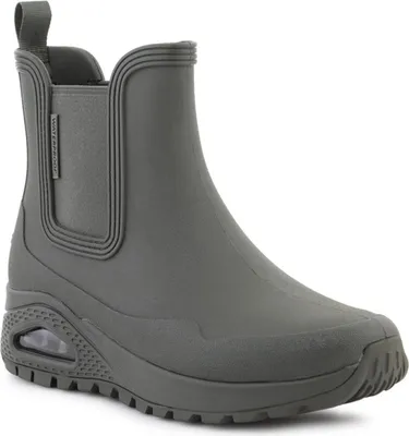 A single gray boot is shown against a white background.