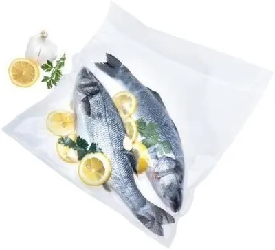 Immagine prodotto di Sacchetti sottovuoto - Sacchetti per imballaggio - Conservazione degli alimenti - Materiale resistente - 50 x 55 cm - Trasparente