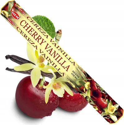 Image de HEM Bâtons d'encens Cherry Vanilla 20g Hexa Pack Environ 20 Incence Sticks