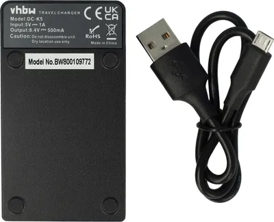 Produktbild von vhbw USB-C Ladegerät kompatibel mit JVC GZ-MG505, GZ-MG77, GZ-MG70, GZ-MG67, GZ-MG60, GZ-MG57, GZ-MG50 Kamera - Ladeschale + USB-C Kabel Ladeanzeige